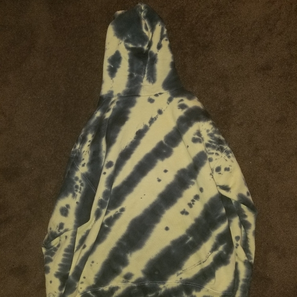 OBEY tie dyed green hoodie oversized medium - Picture 3 of 6